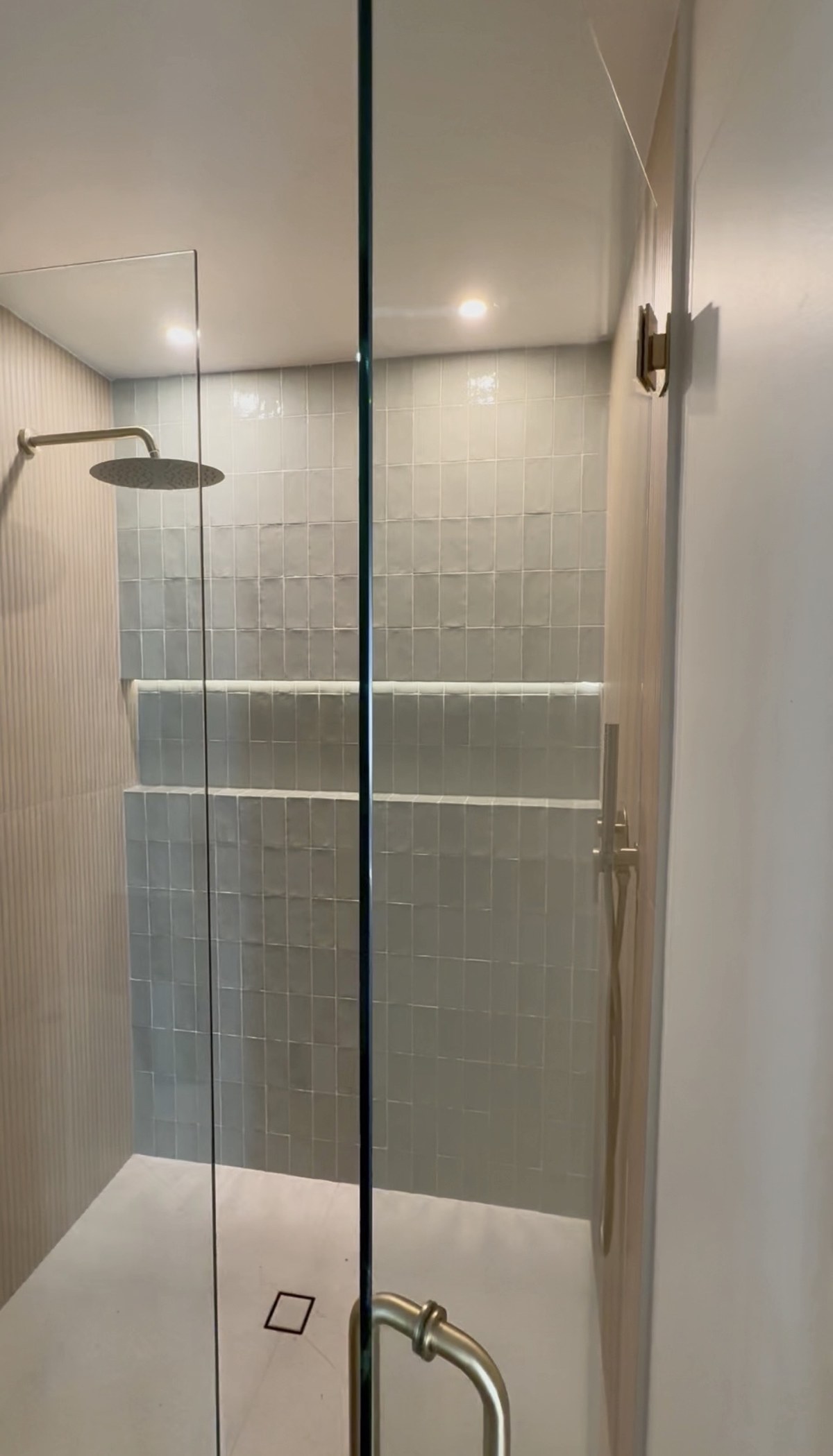 CFN tiled walk-in shower design project, Bathroom